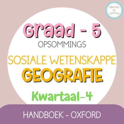 Graad 5 SW-GEOGRAFIE KW4 (OXFORD)