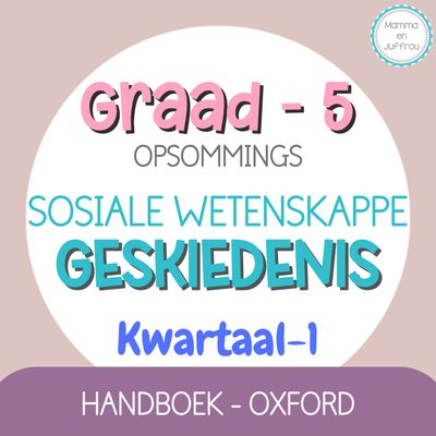 Graad 5 SW-GESKIEDENIS KW1 (OXFORD)