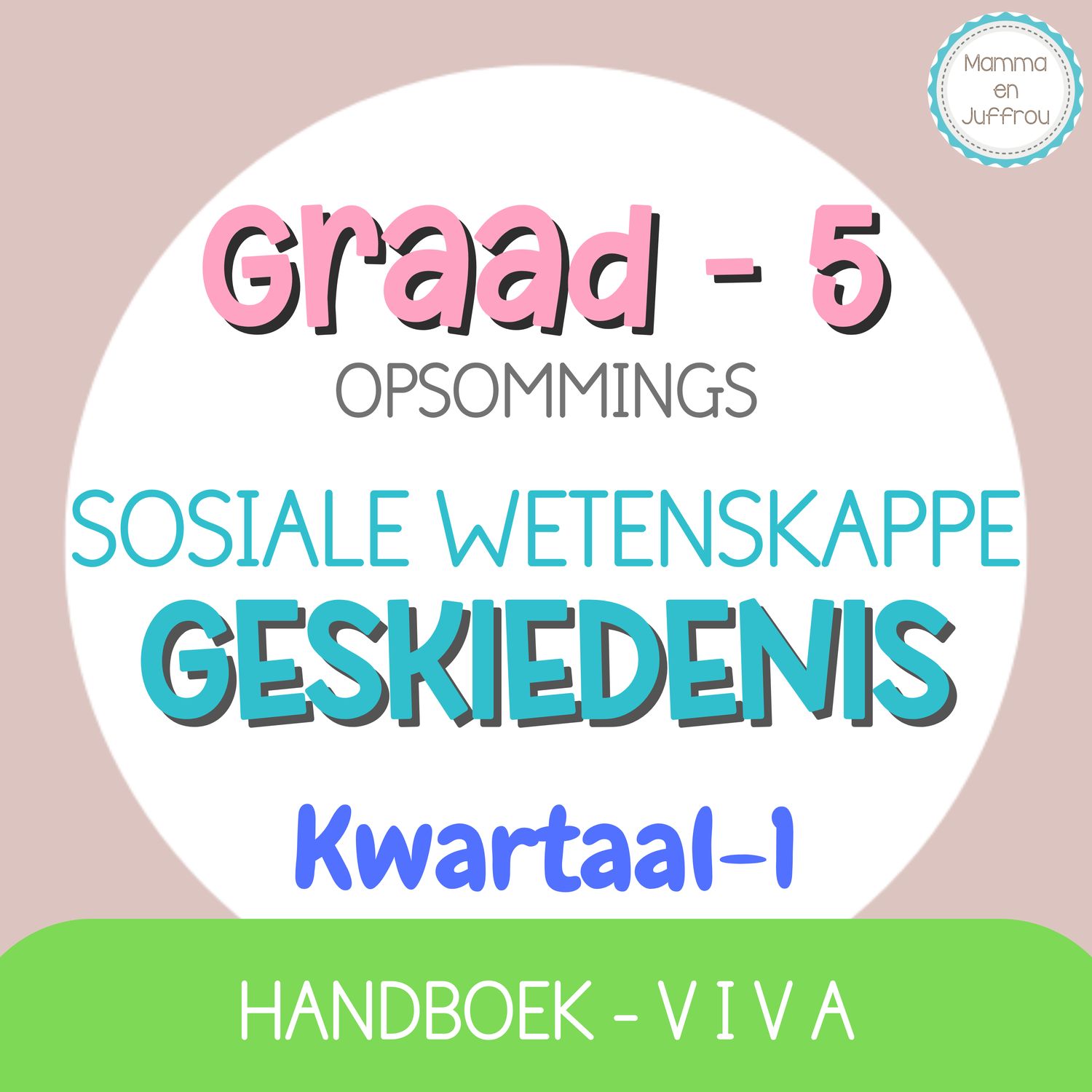 Graad 5 SW-GESKIEDENIS KW1 (viva)
