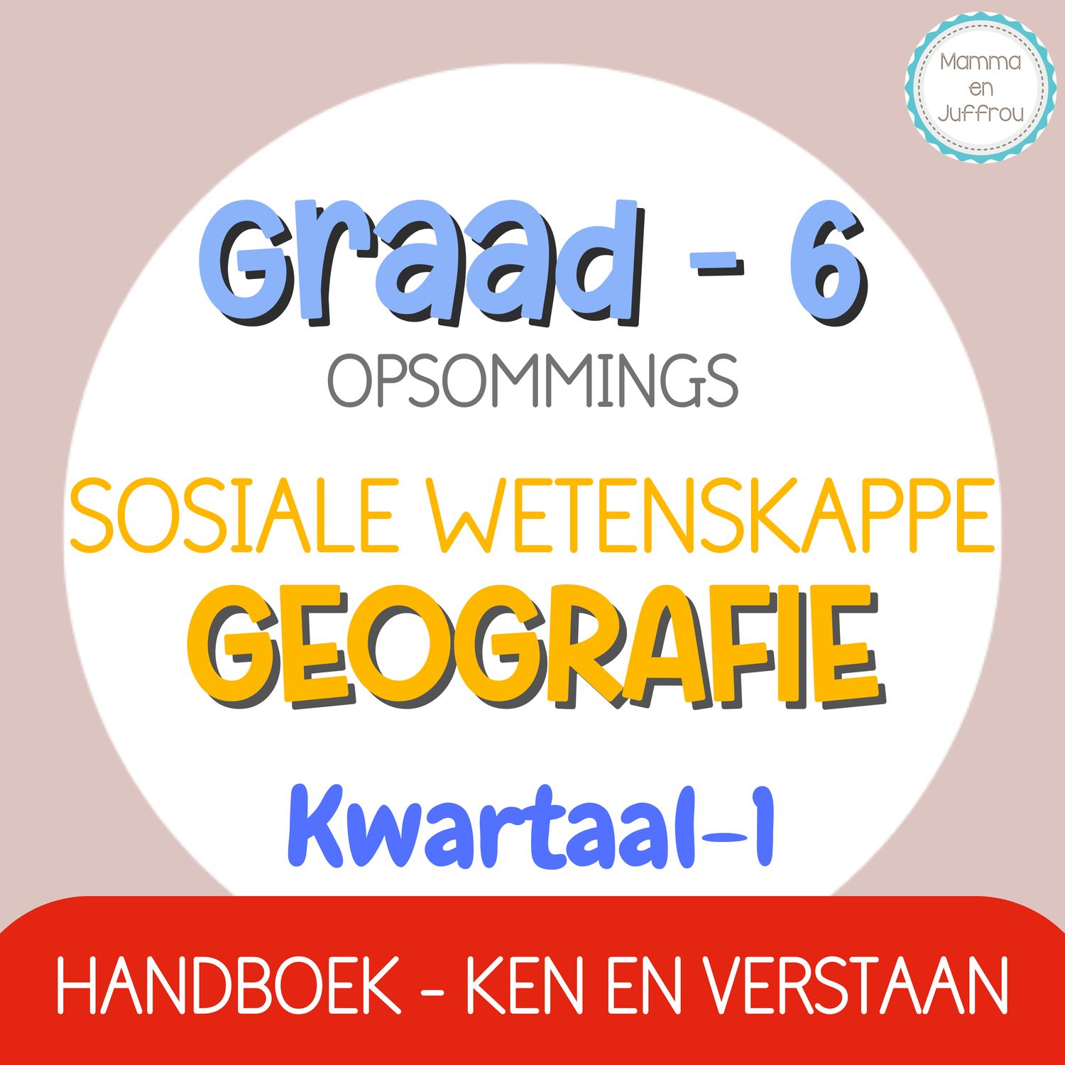 Graad 6 SW GEOGRAFIE - KW1 (Ken en Verstaan)