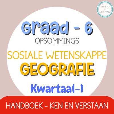 Graad 6 SW GEOGRAFIE - KW1 (Ken en Verstaan)