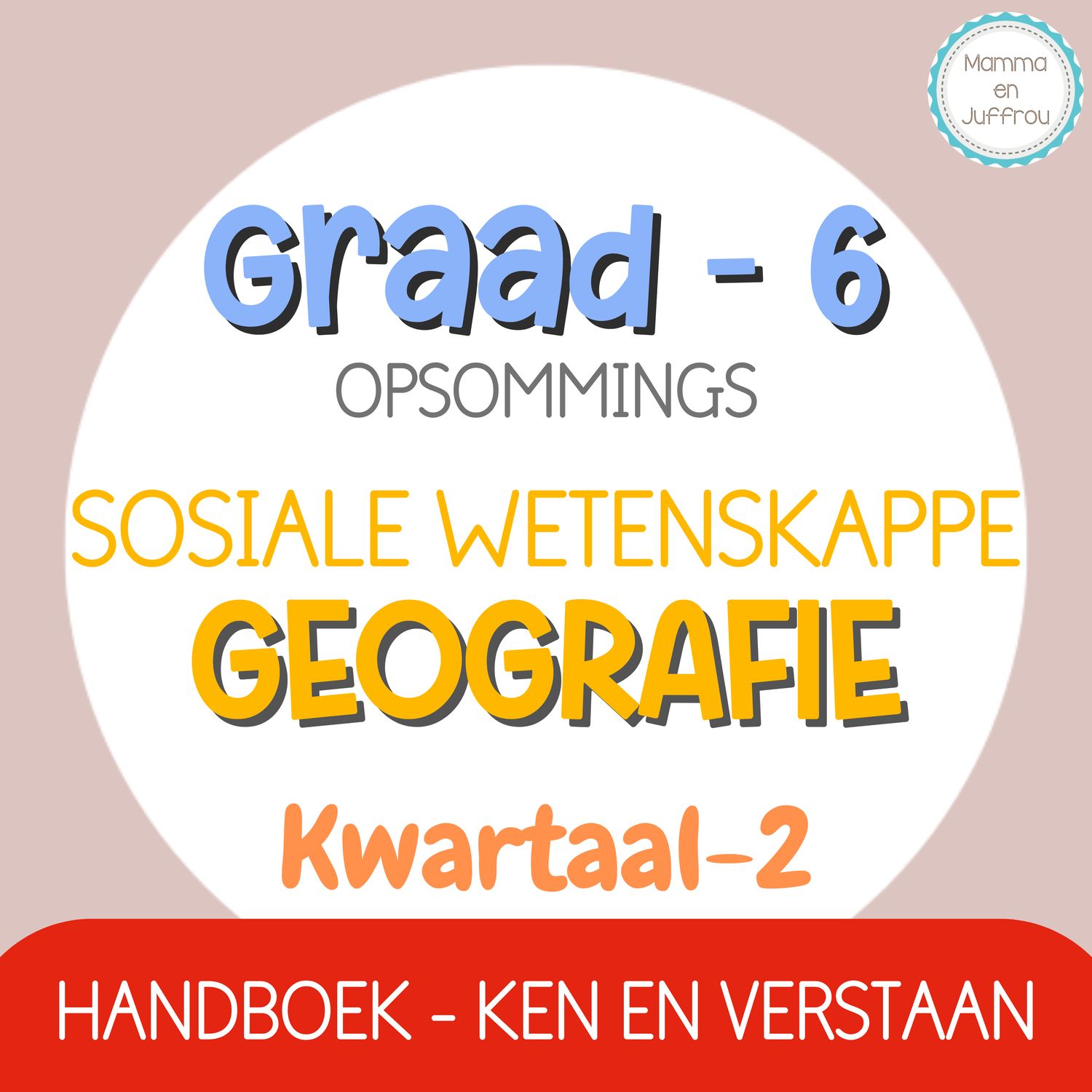 Graad 6 SW GEOGRAFIE - KW2 (Ken en Verstaan)