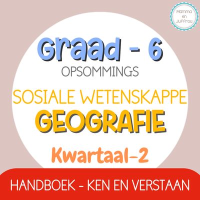 Graad 6 SW GEOGRAFIE - KW2 (Ken en Verstaan)
