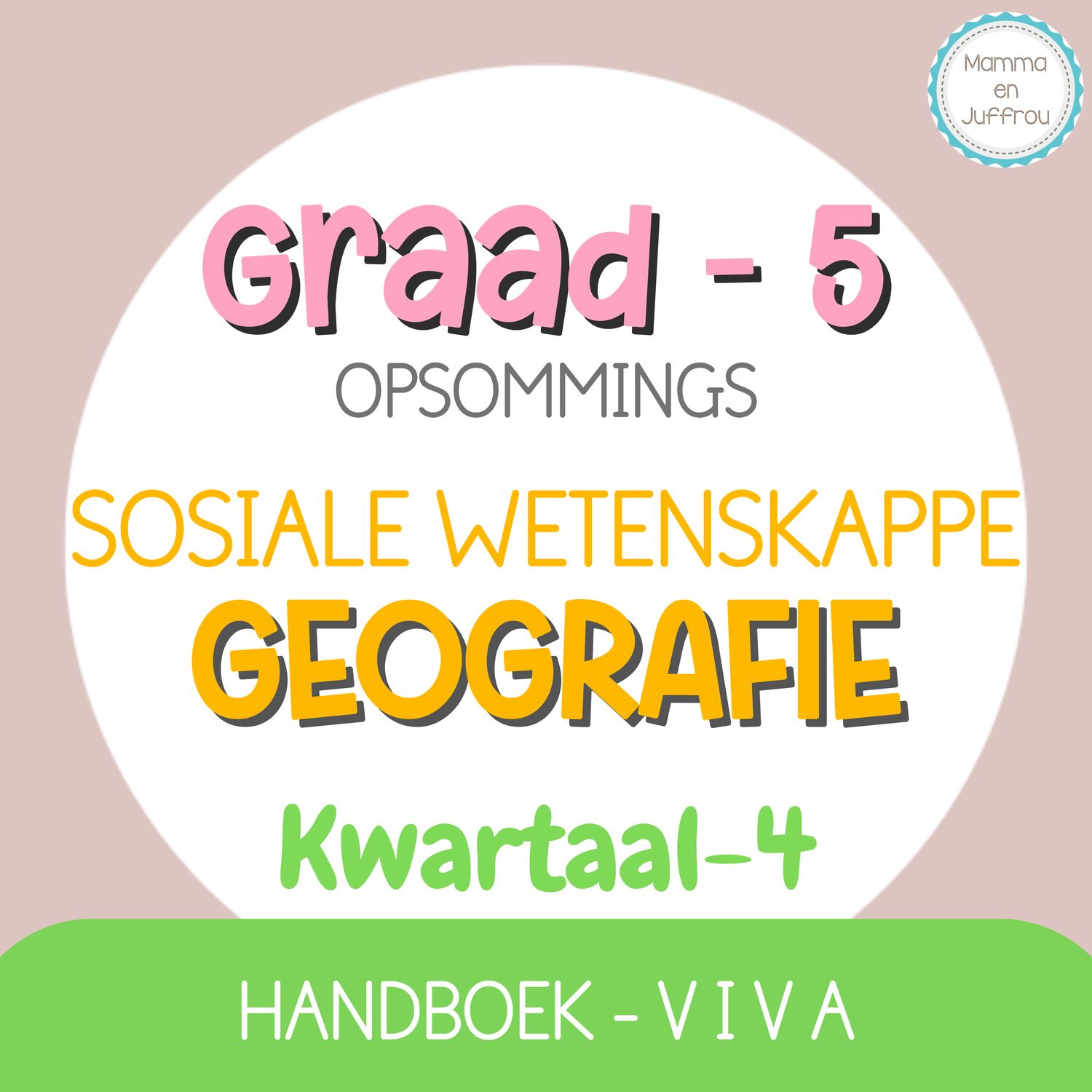 Graad 5 SW-GEOGRAFIE KW4 (viva)