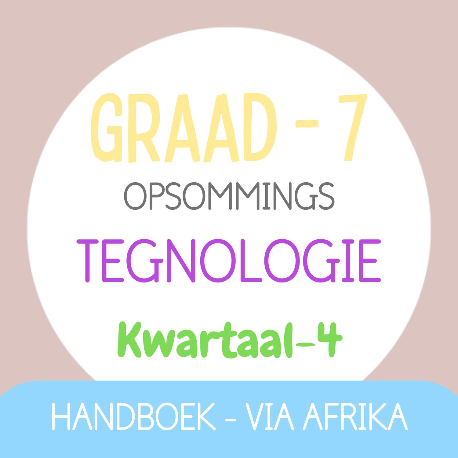 Graad 7 TEGNOLOGIE KW4 (VIA AFRIKA)