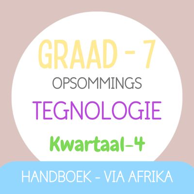 Graad 7 TEGNOLOGIE KW4 (VIA AFRIKA)