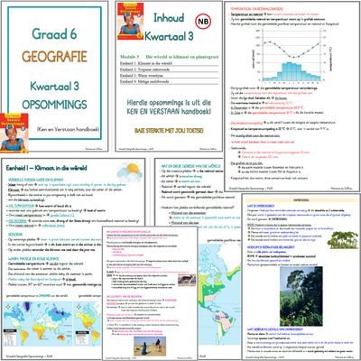 Graad 6 SW GEOGRAFIE - KW3 (Ken en Verstaan)