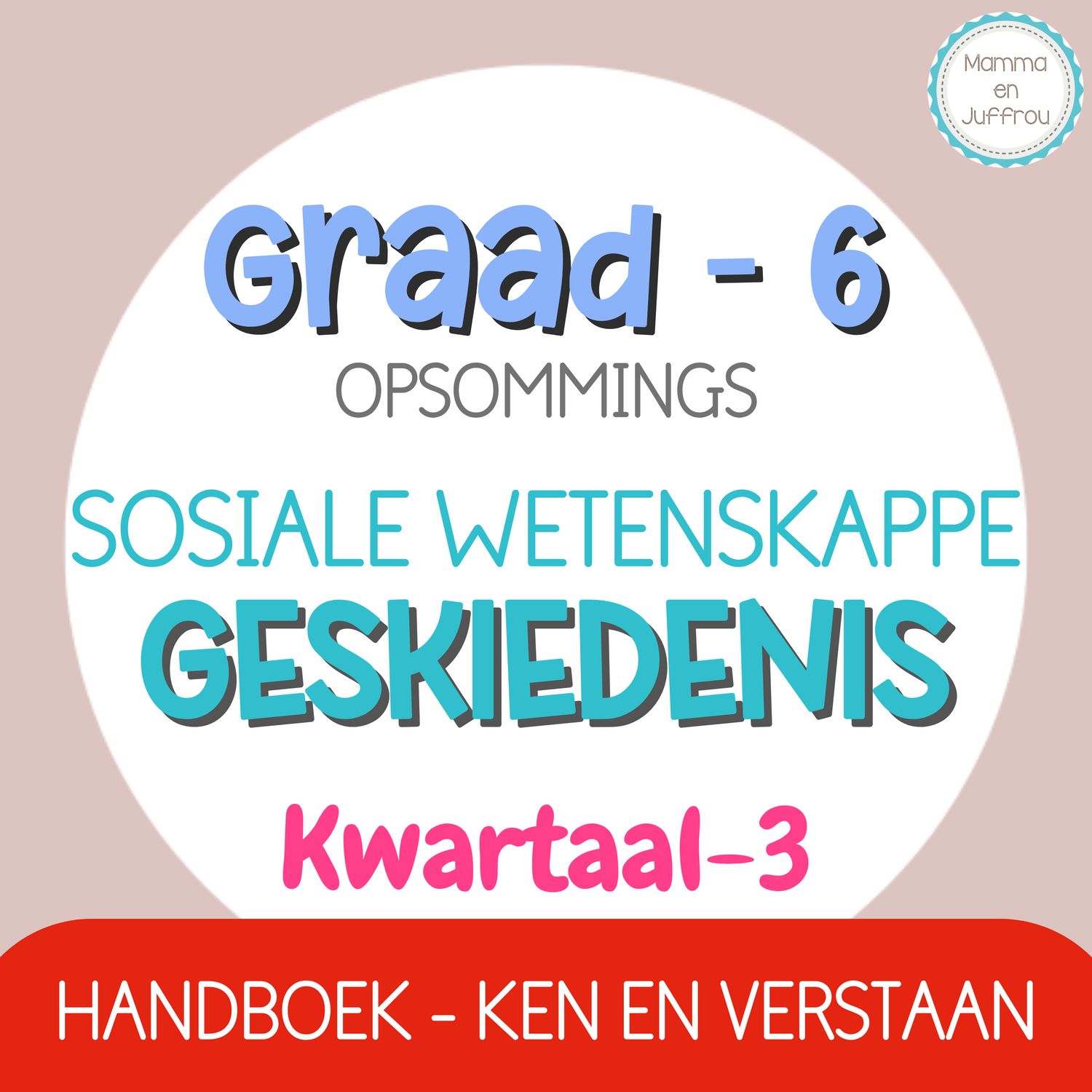 Graad 6 SW GESKIEDENIS - KW3 (Ken en Verstaan)