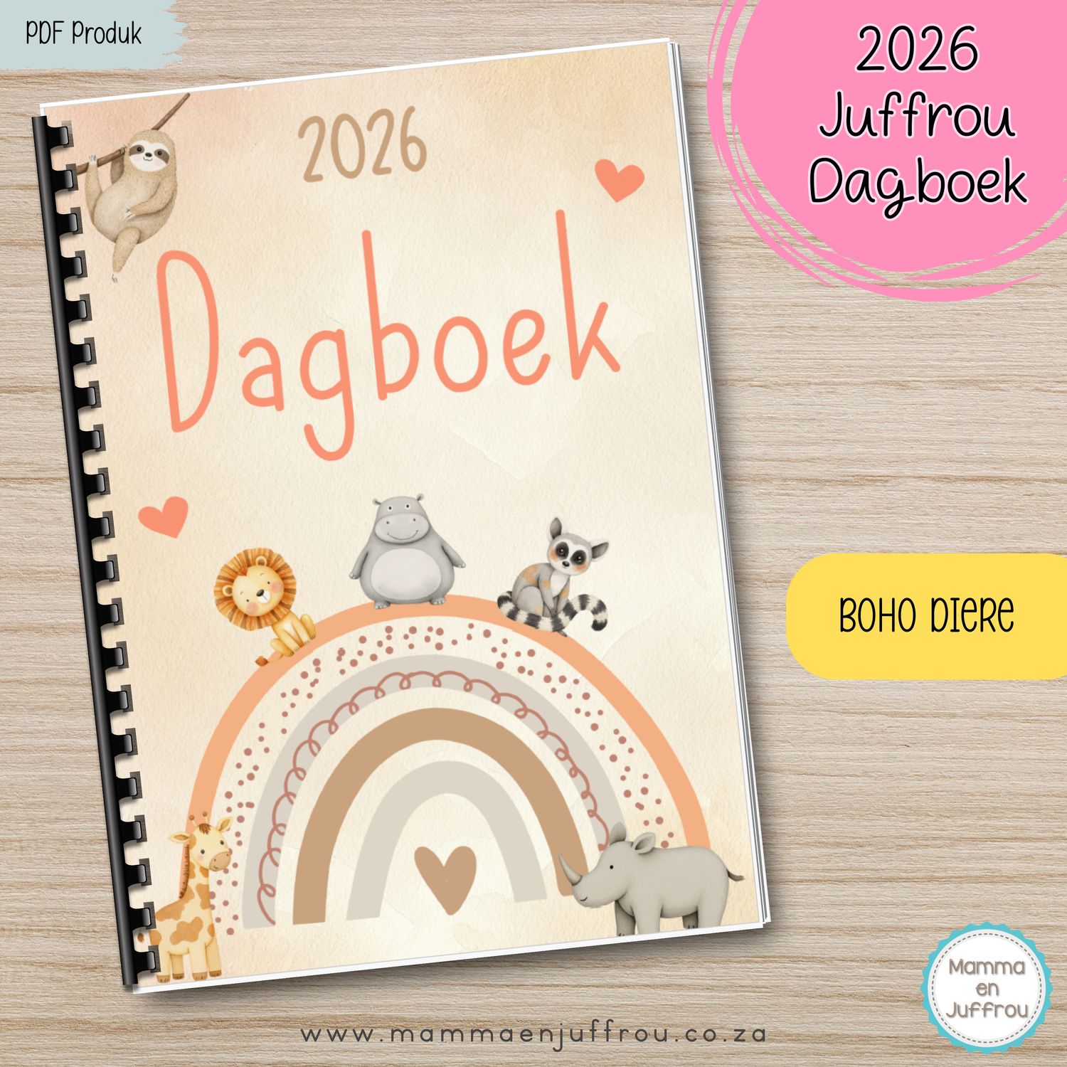 2026 Dagboek - Boho diere