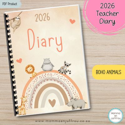 2026 Diary - Boho animals