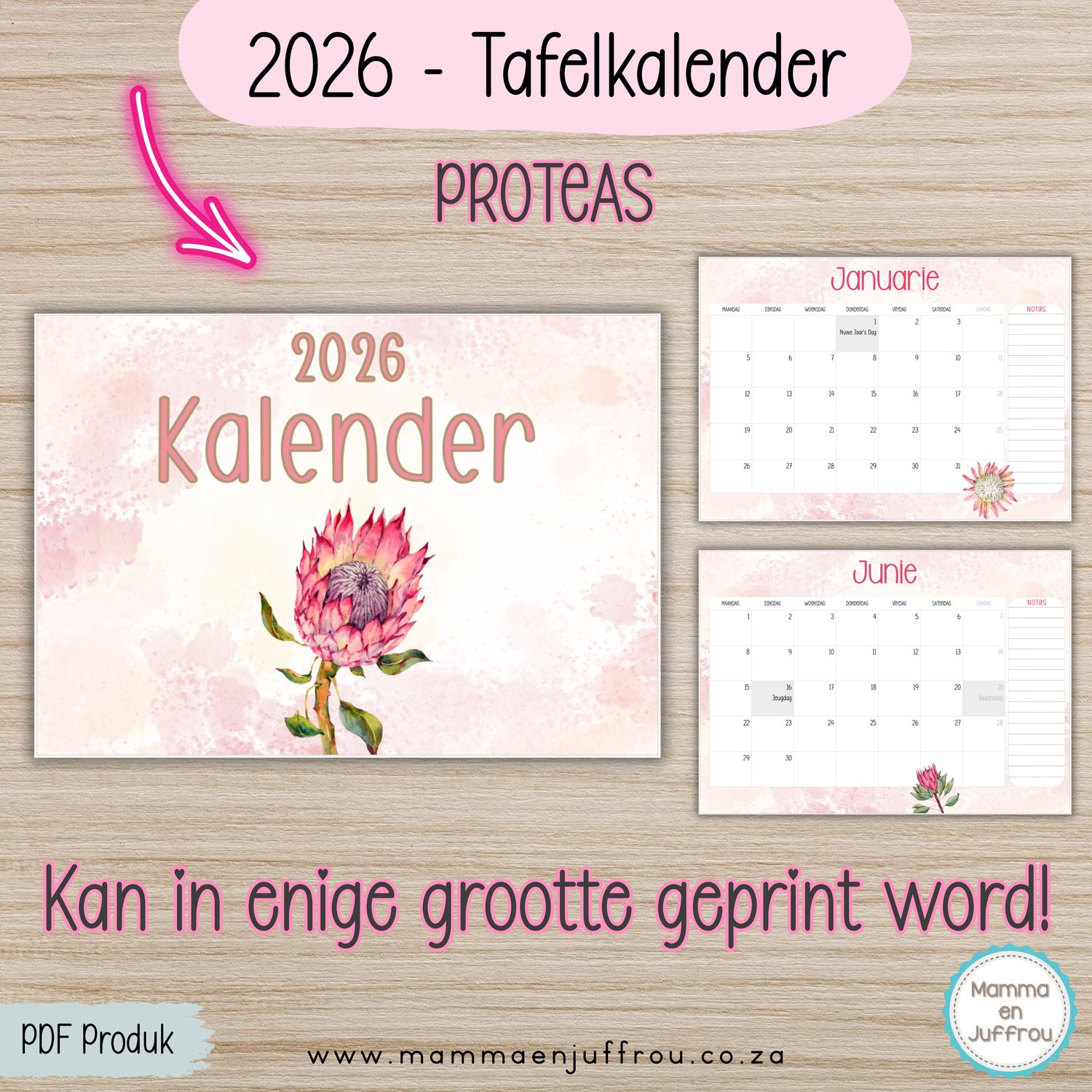 2026 Tafelkalender - PROTEAS