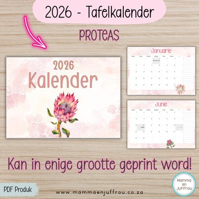 2026 Tafelkalender - PROTEAS