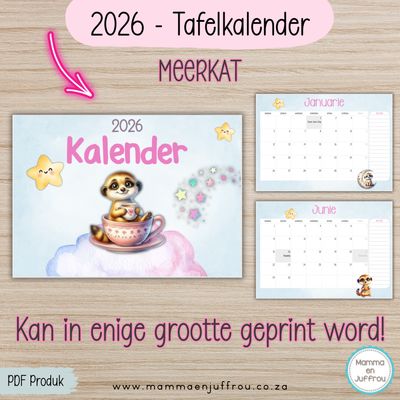 2026 Tafelkalender - MEERKAT