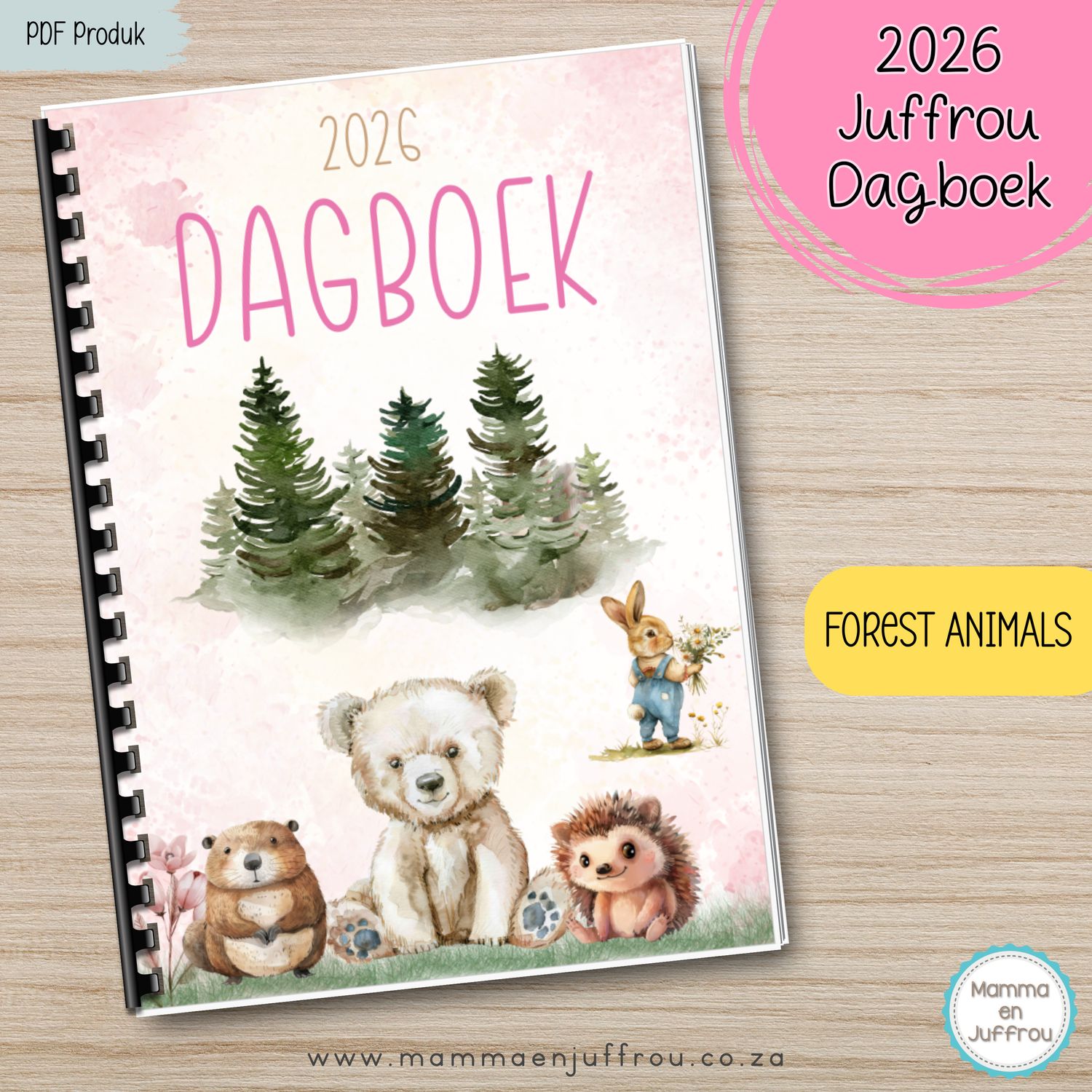 2026 Dagboek - Forest Animals