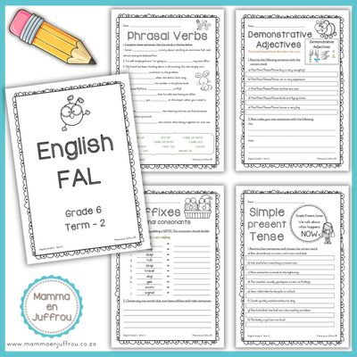 Graad 6 - English FAL Werkkaarte KW 2