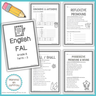 Graad 6 - English FAL Werkkaarte KW 3