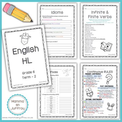 Graad 6 - Engels HL Werkkaarte KW 2