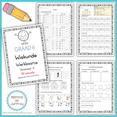 Graad 6 Wiskunde Kwartaal 3 Werkkaarte