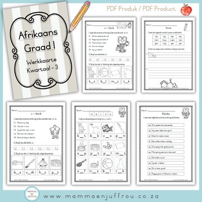 Graad 1 Afrikaans Werkkaarte KW3