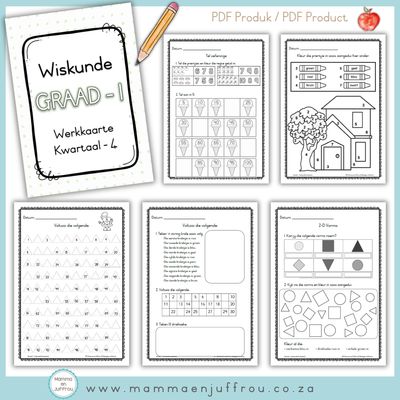 Graad 1 Wiskunde Werkkaarte KW4