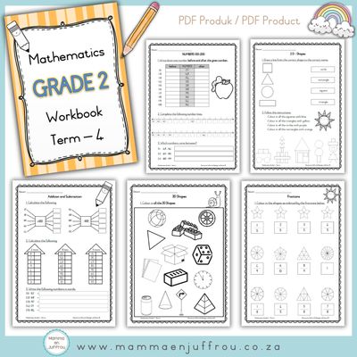 Graad 2 Wiskunde Werkkaarte KW4 ENGLISH VERSION