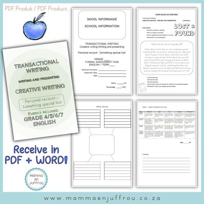 Grade 4/5/6/7 PERSONAL RECOUNT (ENGLISH HL/FAL) 