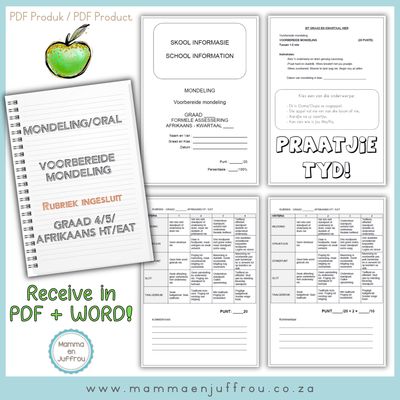 Graad 4/5 - Voorbereide mondeling taak