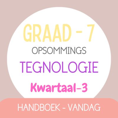Graad 7 TEGNOLOGIE KW3 (VANDAG)