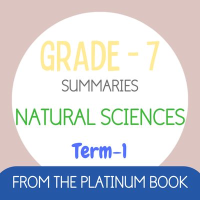 Grade 7 NS - NATURAL SCIENCES Summaries - Term 1 (PLATINUM)