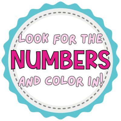 Look for the NUMBERS and color in!