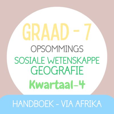 Graad 7 SW Geografie KW4 (VIA AFRIKA)