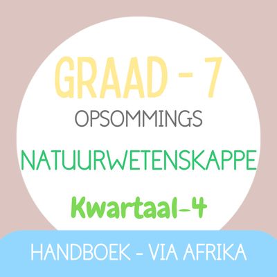 Graad 7 NATUURWETENSKAPPE KW4 (VIA AFRIKA)