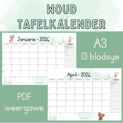 2024 Tafelkalender - WOUD