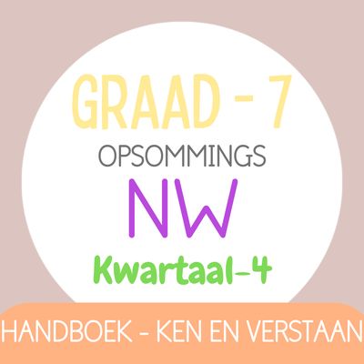 Graad 7 NW KW4 (KEN EN VERSTAAN)