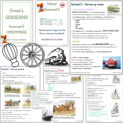 Graad 4 - Geskiedenis KW 3 (ken en verstaan)