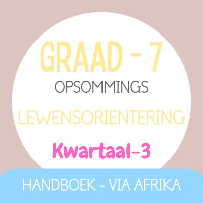 Graad 7 Lewensoriëntering KW3 (VIA AFRIKA)