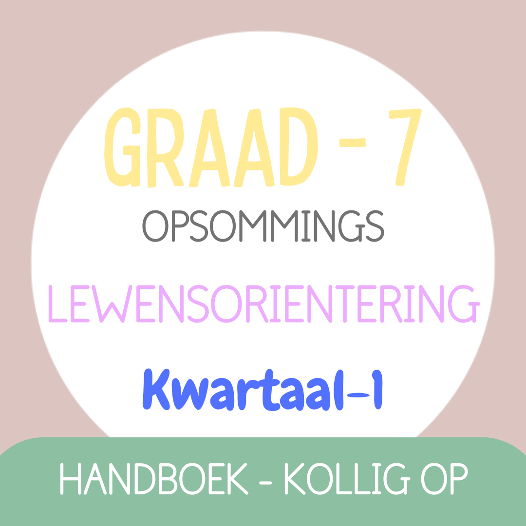 Graad 7 Lewensoriëntering KW1 (KOLLIG OP)