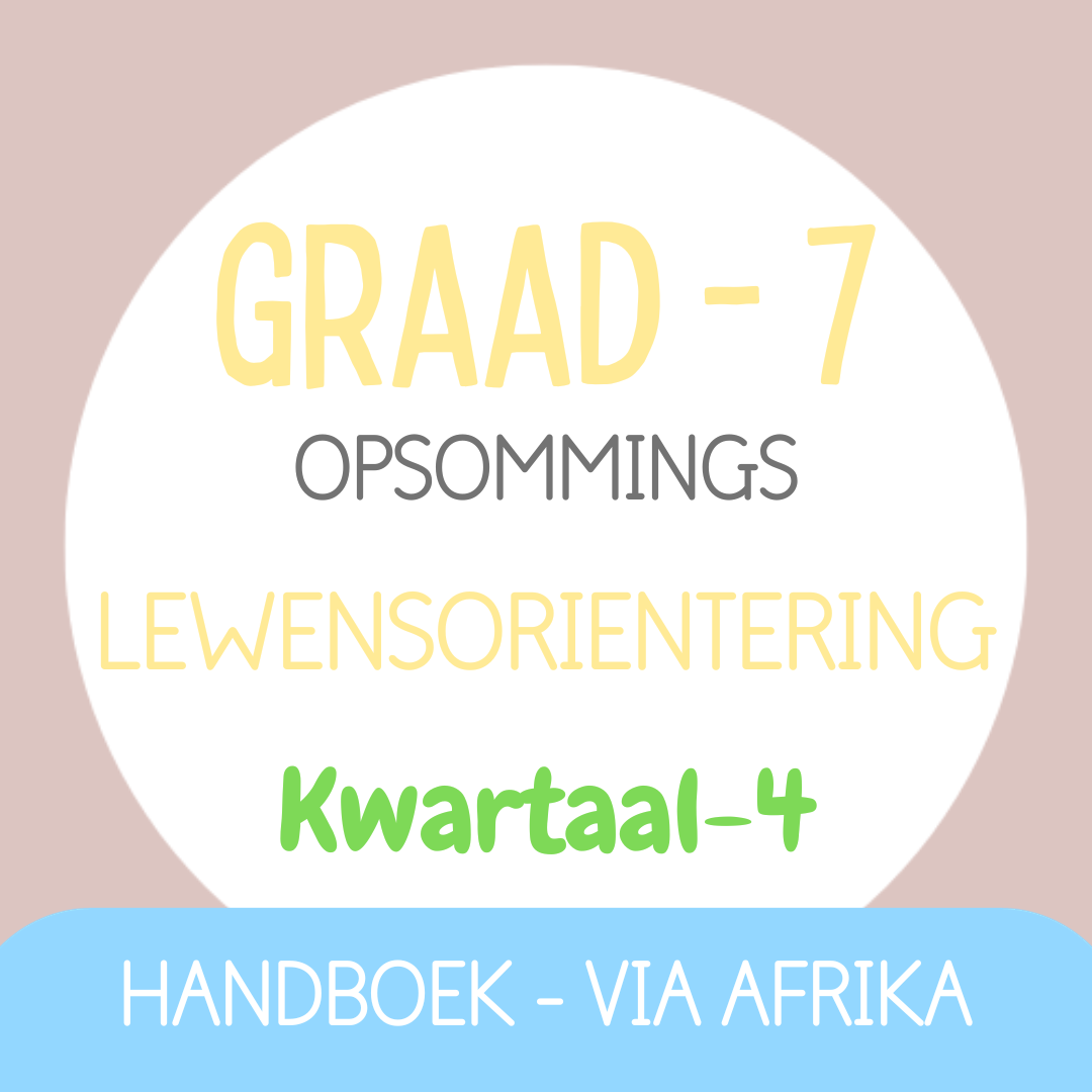 Graad 7 Lewensoriëntering KW4 (VIA AFRIKA)