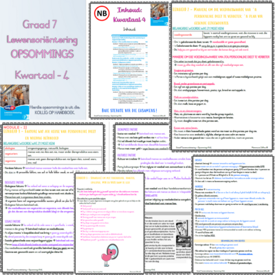 Graad 7 Lewensoriëntering KW4 (KOLLIG OP)