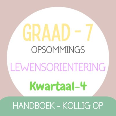 Graad 7 Lewensoriëntering KW4 (KOLLIG OP)