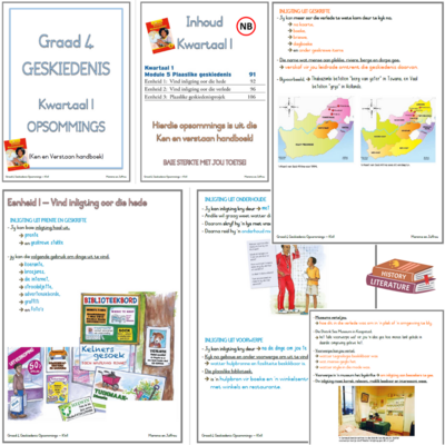 Graad 4 - Geskiedenis KW 1 (ken en verstaan)