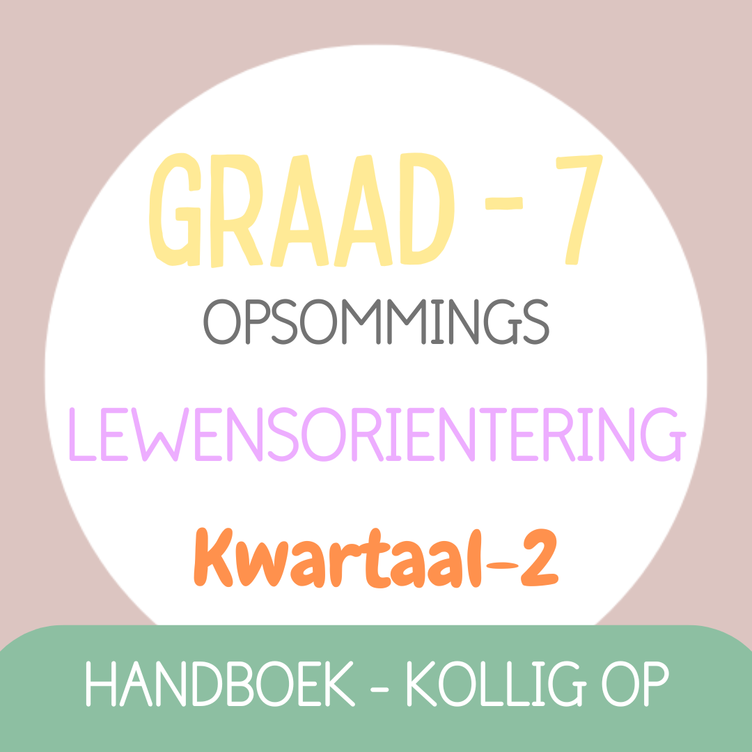 Graad 7 Lewensoriëntering KW2 (KOLLIG OP)