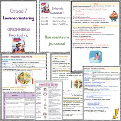 Graad 7 Lewensoriëntering KW4 (VANDAG)