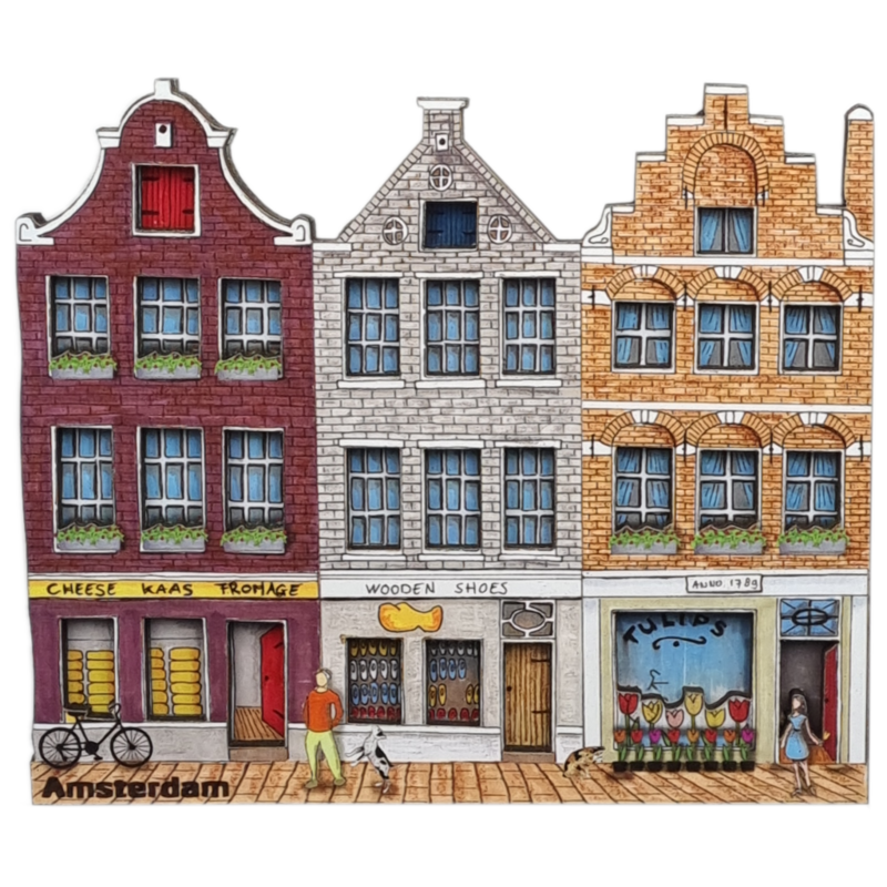 Gevelhuisjes - MDF magneet