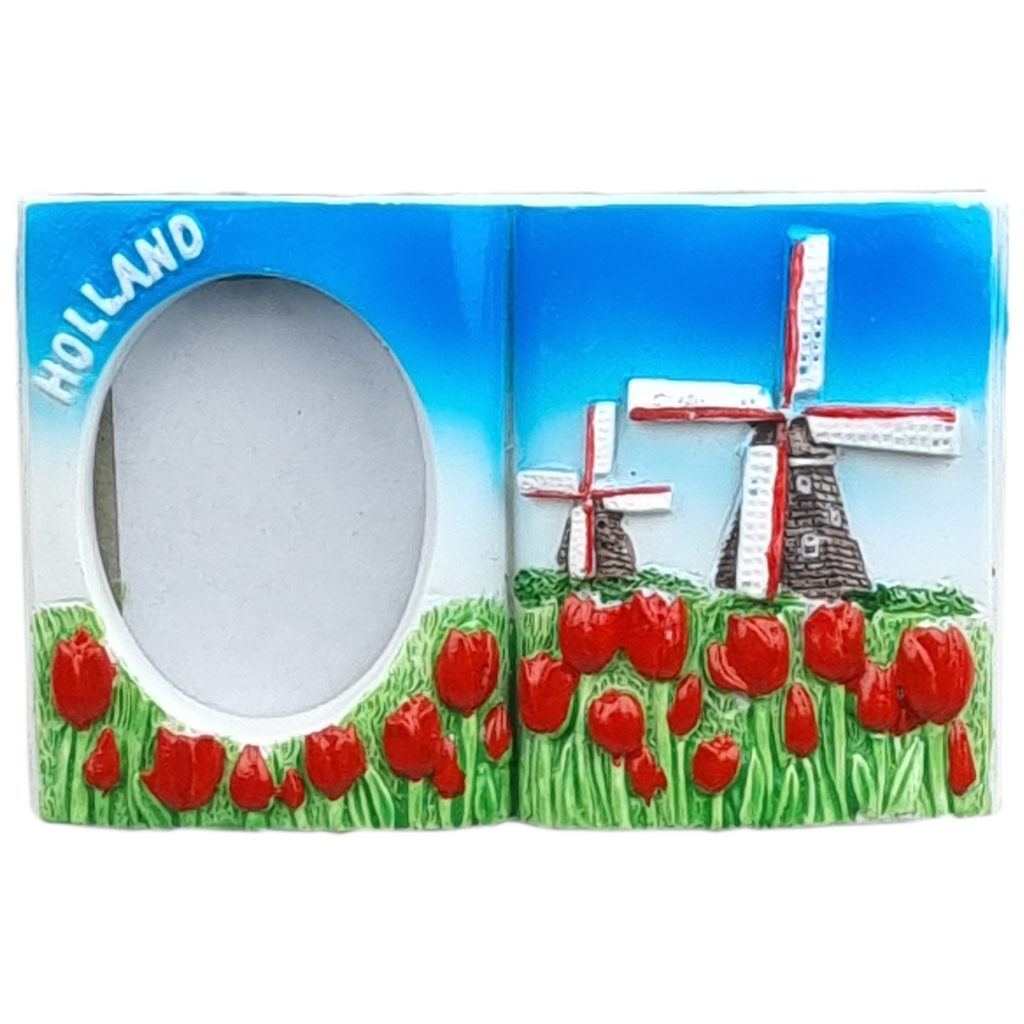 Koelkastmagneet Boek met fotolijstje Holland