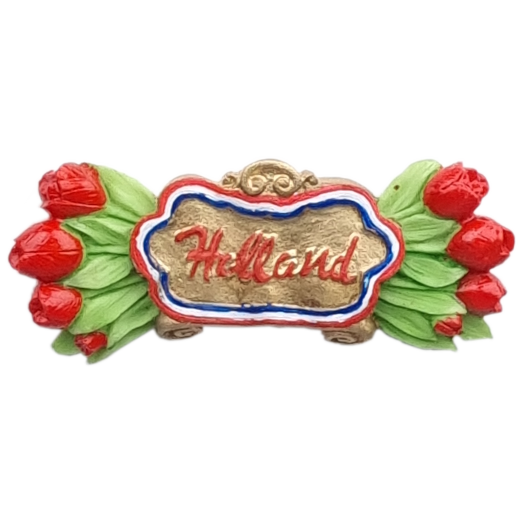 Koelkastmagneet 2 tulpenbossen met Hollland