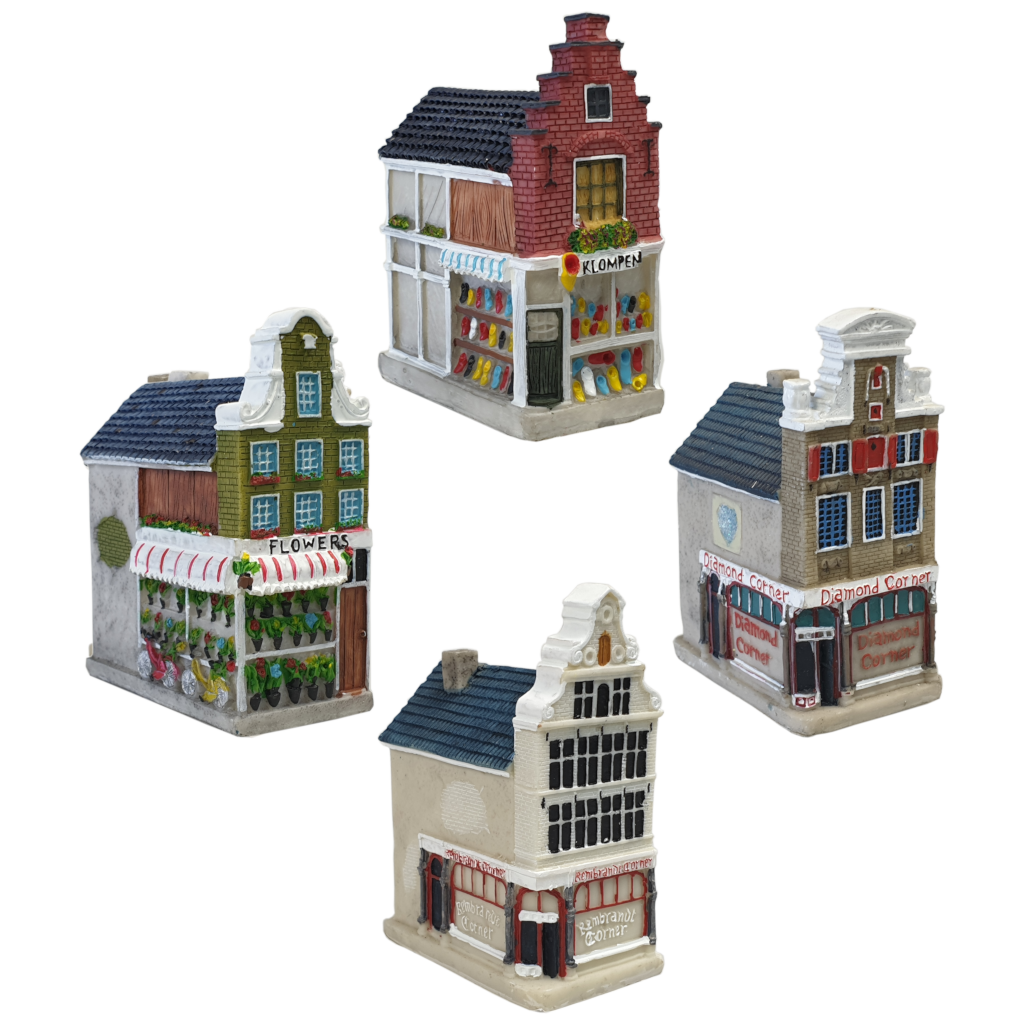 3-Dimensionale Hollandse Gevelhuisjes 8,5 cm hoog