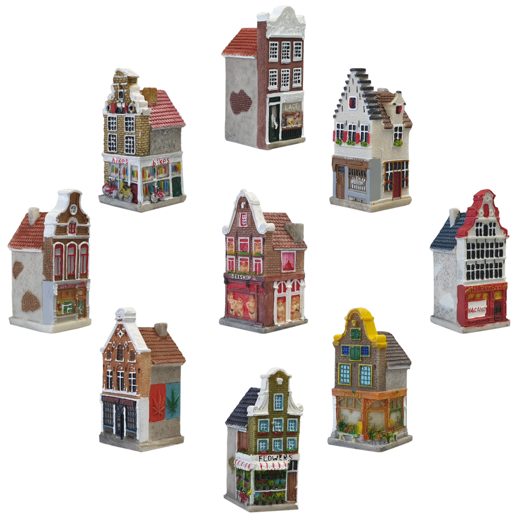 3-Dimensionale Hollandse Gevelhuisjes 5,5 cm hoog