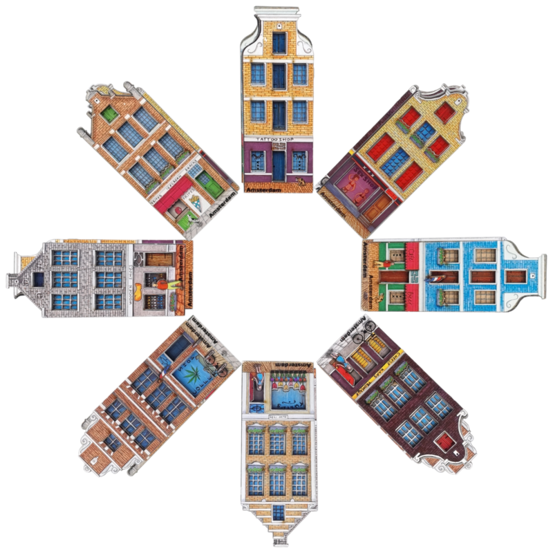 Gevelhuisjes - MDF magneet
