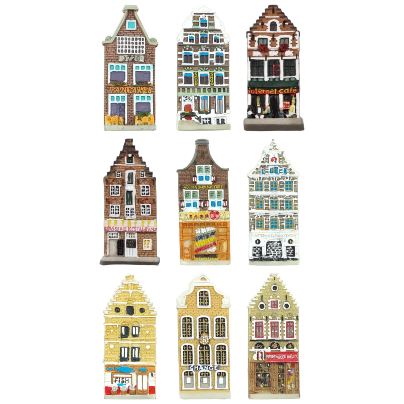 Gevelhuisjes 5,5 cm - magneet